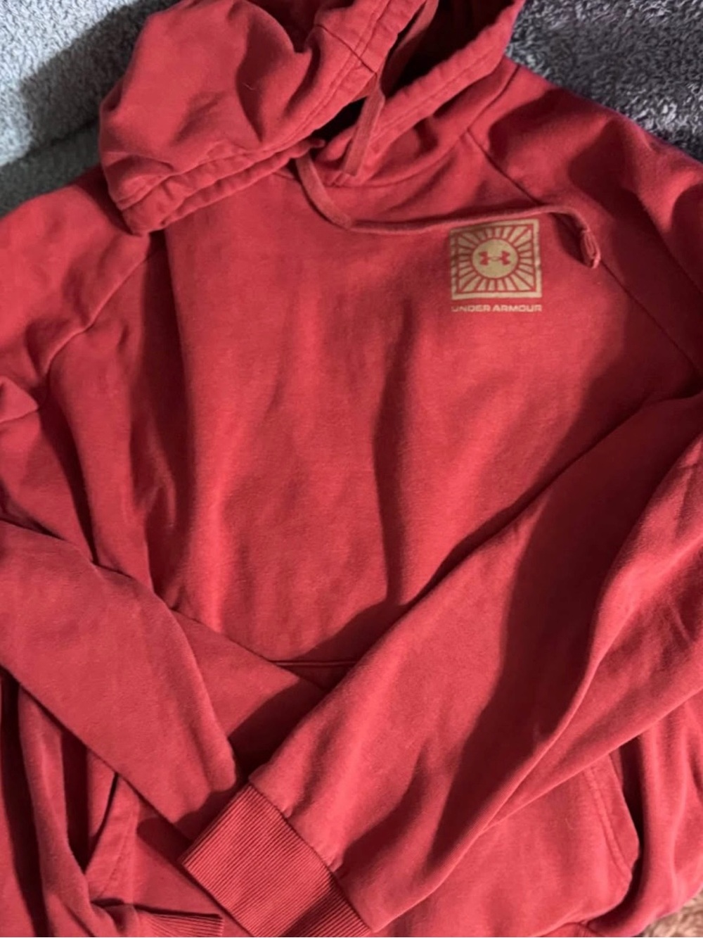 Under Armour Men’s Red Hoodie with Chest Logo